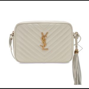 Saint Laurent YSL Lou Camera Bag White